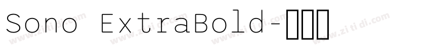Sono ExtraBold字体转换